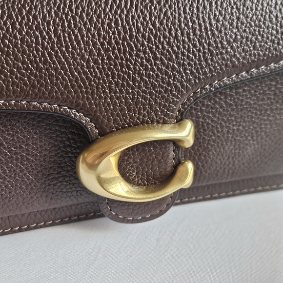 Coach Maple Pebbled Tabby 20 Leather Shoulder Bag with Gold Tone Hardware - Picture 8 of 16